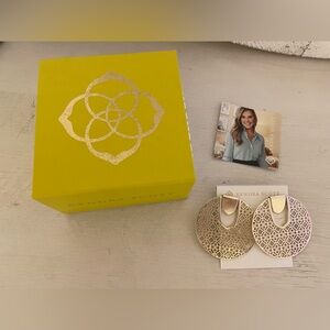 Kendra Scott Diane Gold Metal Statement Earrings for Women Fashion Jewelry Hoops